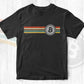 Vintage Line with Crypto Btc Bitcoin Editable Vector T-shirt Design in Ai Svg Files