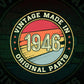 Vintage Made In 1946 Original Parts 76th Birthday Editable Vector T-shirt Design in Ai Svg Png Files