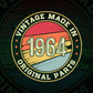 Vintage Made In 1964 Original Parts 58th Birthday Editable Vector T-shirt Design in Ai Svg Png Files