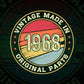 Vintage Made In 1968 Original Parts 54th Birthday Editable Vector T-shirt Design in Ai Svg Png Files