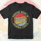 Vintage Made In 1968 Original Parts 54th Birthday Editable Vector T-shirt Design in Ai Svg Png Files