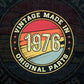 Vintage Made In 1976 Original Parts 46th Birthday Editable Vector T-shirt Design in Ai Svg Png Files