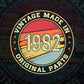 Vintage Made In 1982 Original Parts 40th Birthday Editable Vector T-shirt Design in Ai Svg Png Files