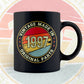Vintage Made In 1997 Original Parts 25th Birthday Editable Vector T-shirt Design in Ai Svg Png Files