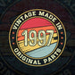 Vintage Made In 1997 Original Parts 25th Birthday Editable Vector T-shirt Design in Ai Svg Png Files