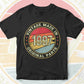 Vintage Made In 1997 Original Parts 25th Birthday Editable Vector T-shirt Design in Ai Svg Png Files