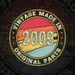 Vintage Made In 2009 Original Parts 13th Birthday Editable Vector T-shirt Design in Ai Svg Png Files