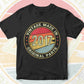 Vintage Made In 2017 Original Parts 5th Birthday Editable Vector T-shirt Design in Ai Svg Png Files