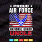 Vintage Proud Air Force National Guard Uncle With American Flag Svg T shirt Design.