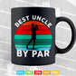 Vintage Retro Best Uncle By Par Lover Golf Svg T shirt Design.