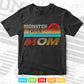 Vintage Retro Sunset Monster Truck Mom Mother's Day In Svg Png Files.