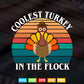 Vintage Thanksgiving For Kids Toddlers Coolest Turkey Svg Png Cut Files.