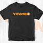 Vitamin B for Bitcoin Funny Vintage Editable Vector T-shirt Design in Ai Svg Files