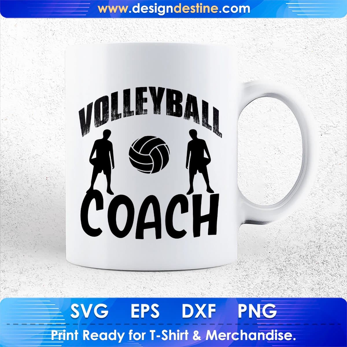 Volleyball Coach Sports T shirt Design In Png Svg Cutting Printable Files