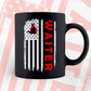 Waiter USA Flag Proud Professions Gift Editable Vector T-shirt Design in Ai Svg Files