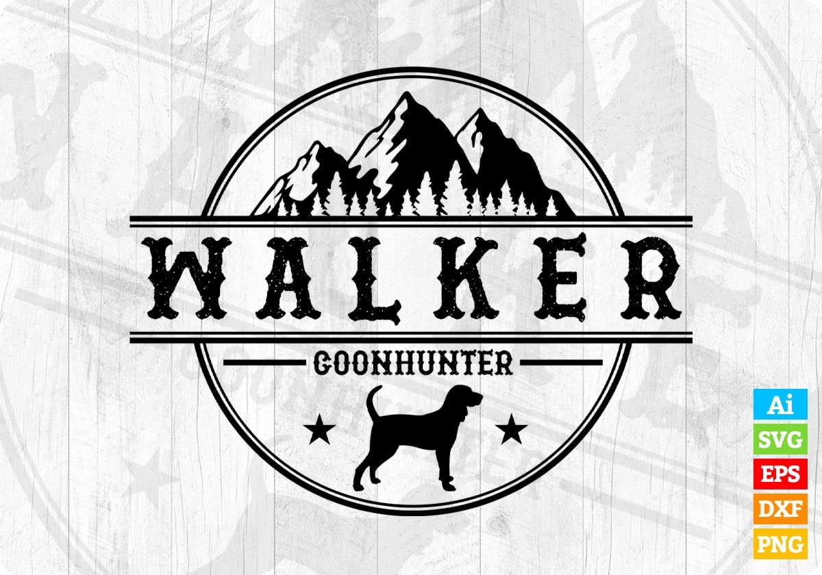 Walker Coon Hunter Hunting T shirt Design Svg Cutting Printable Files ...