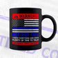 Warning Retired Cop Thin Blue Line Retirement Police Editable Vector T shirt Design in Ai Png Svg Files.