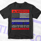Warning Retired Cop Thin Blue Line Retirement Police Editable Vector T shirt Design in Ai Png Svg Files.