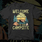 Welcome To Our Campsite Camping T shirt Design In Svg Png Cutting Printable Files