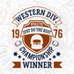 Western DIV 1976 Athletic Just Do The Best Championship Winner American Football Editable T shirt Design Svg Cutting Printable Files