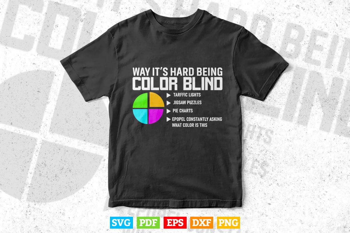 Why It's Hard Being Color Blind Pie Chart Braille Day Svg Png Files.