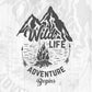 Wild Life Adventure Begins Mountain T shirt Design In Ai Svg Printable Files