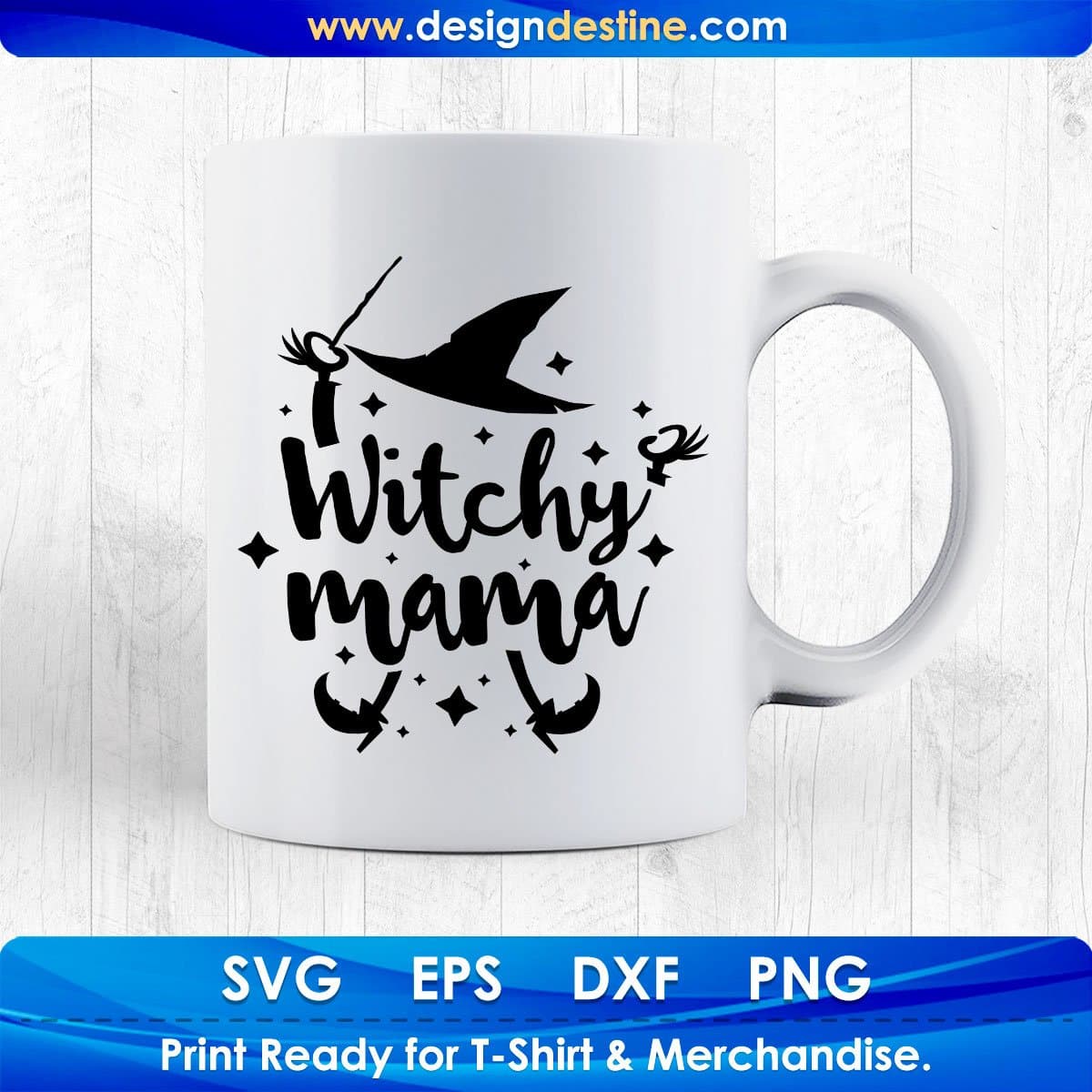 Witchy Mama Halloween T shirt Design In Png Svg Cutting Printable Files