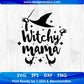 Witchy Mama Halloween T shirt Design In Png Svg Cutting Printable Files