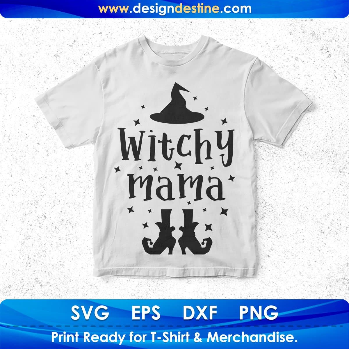 Witchy Mama Scary Halloween T shirt Design In Svg Cutting Printable Files