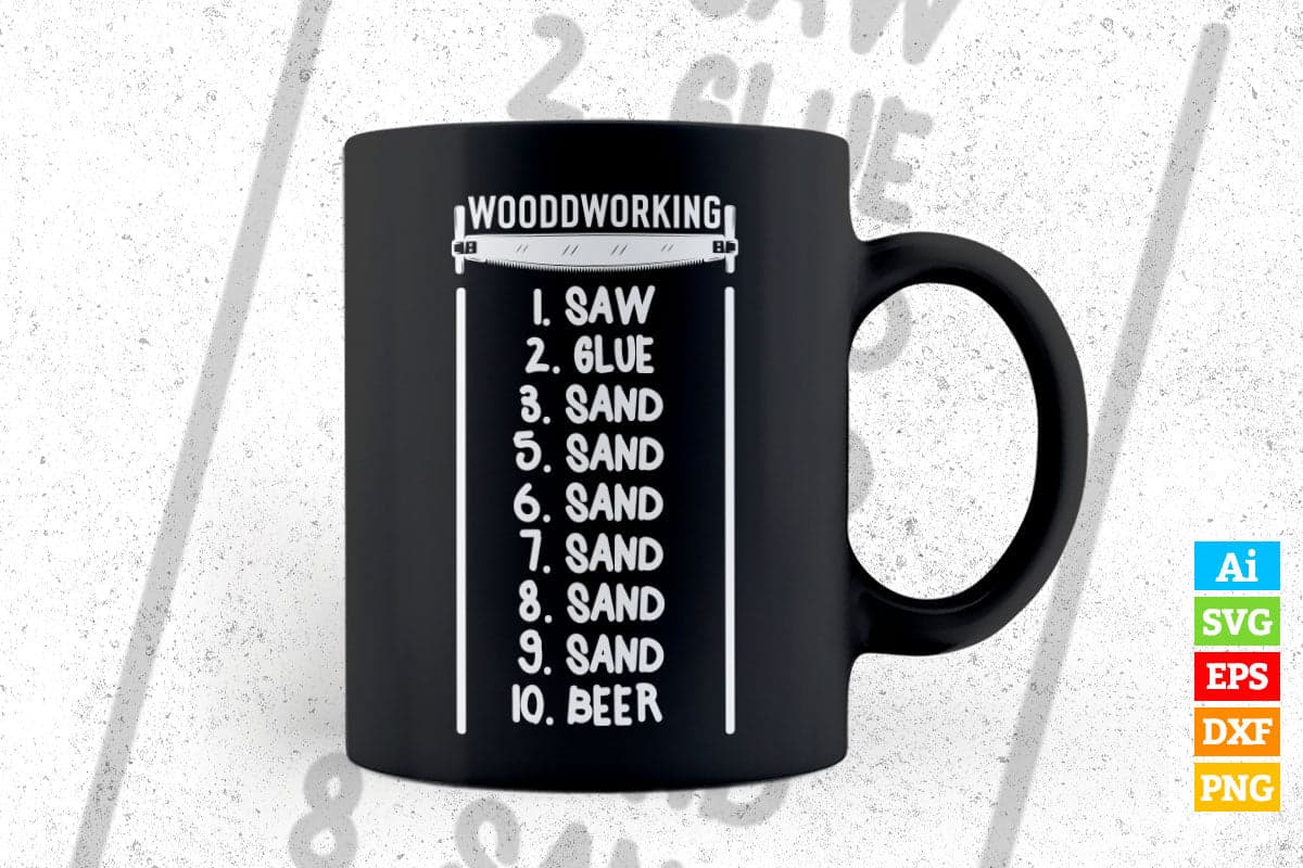 Woodworking Gift Editable Vector T-shirt Design in Ai Png Svg Files