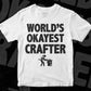 World's Okayest Crafter Editable Vector T-shirt Designs Png Svg Files