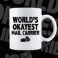 World's Okayest Mail Carrier Editable Vector T-shirt Designs Png Svg Files