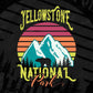 Yellowstone National Park Mountain T shirt Design In Ai Svg Printable Files