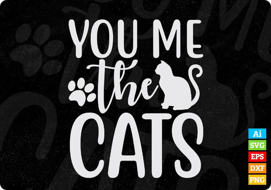 You Me The Cats Animal T shirt Design In Svg Png Cutting Printable Files