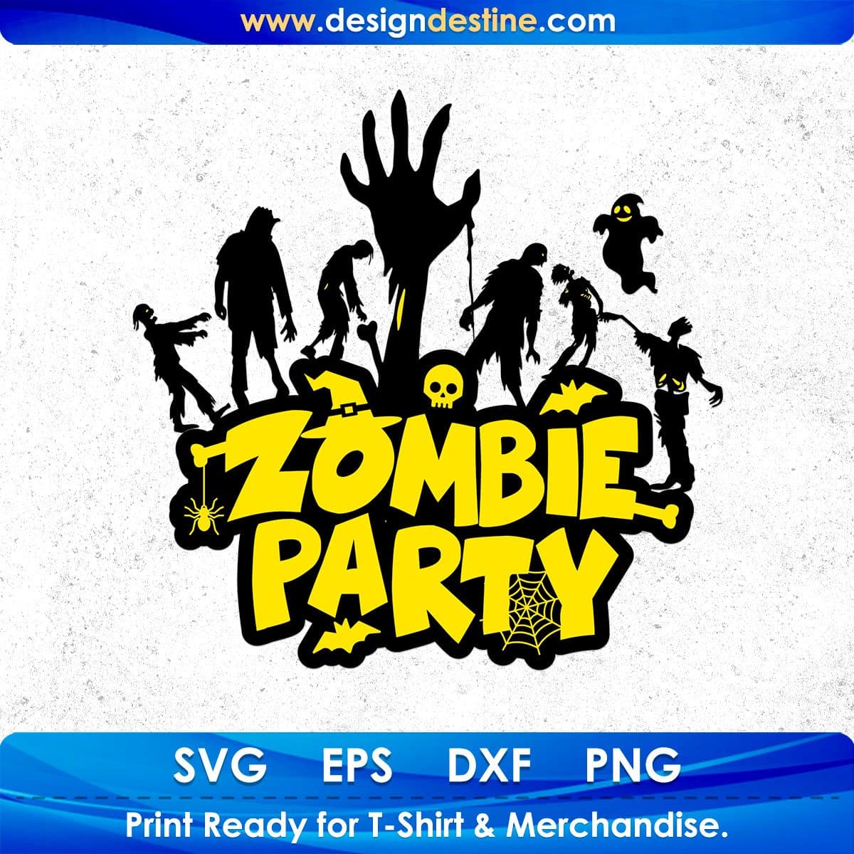 Zombie Party Halloween T shirt Design In Png Svg Cutting Printable Files